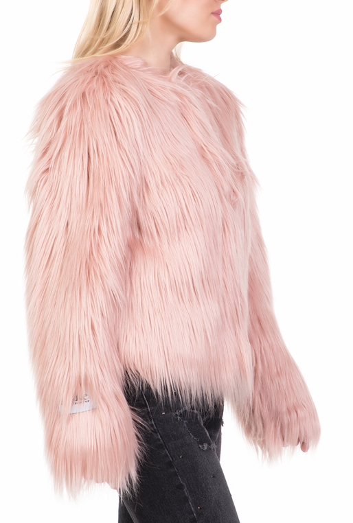 JAKKE-Γυναικείο γούνινο jacket DAWN JAKKE ροζ